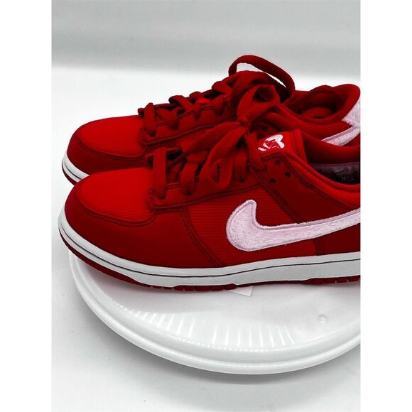 Nike Dunk Low Kids 1Y Valentine's Day Red/White Sneakers - Picture 2 of 16